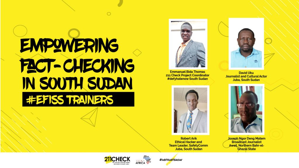 #defyhatenow Empowering Fact-checking in South Sudan (EFiSS) Trainers – Cohort 1
