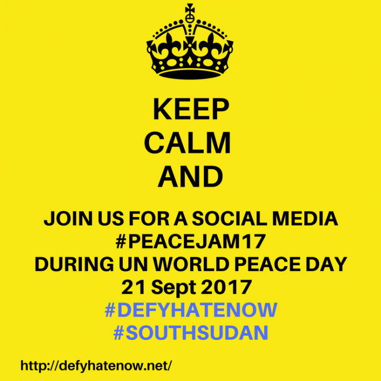 #peaceJam2017 call to action poster