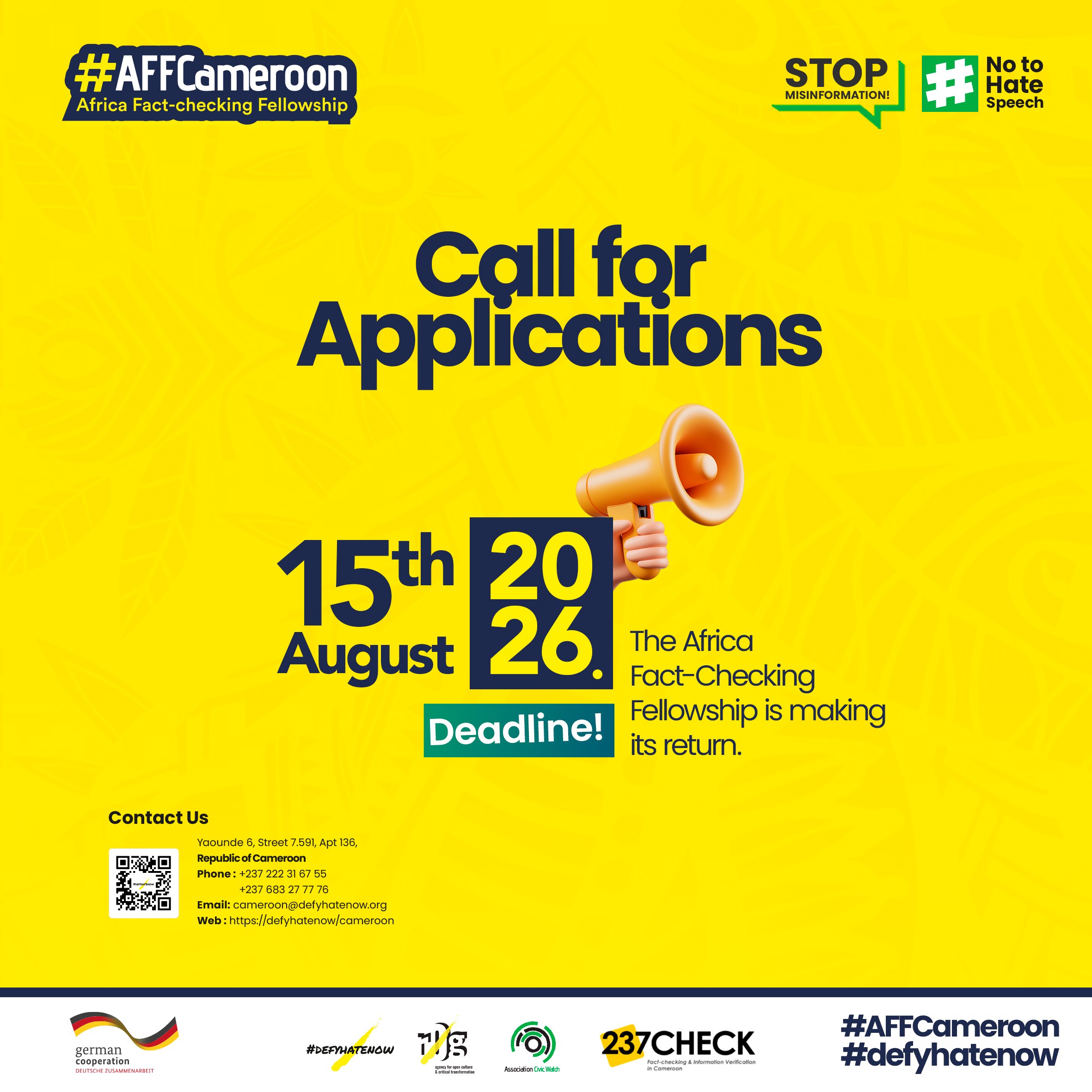 Call for Applications: #AFFCameroon Fellowship – Season 2, Cohort I, 2026