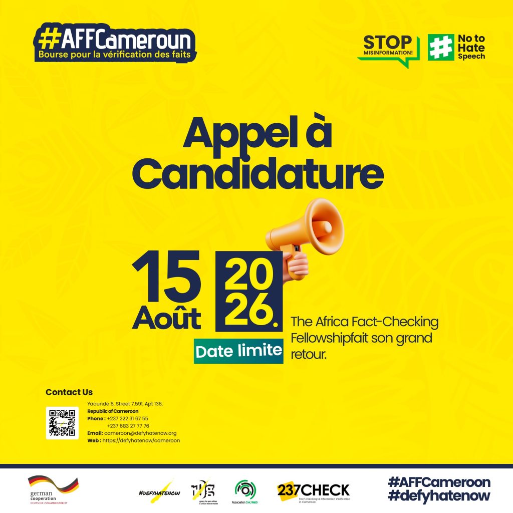 Appel à candidatures : Bourse #AFFCameroon – Saison 2, Promotion I, 2026
