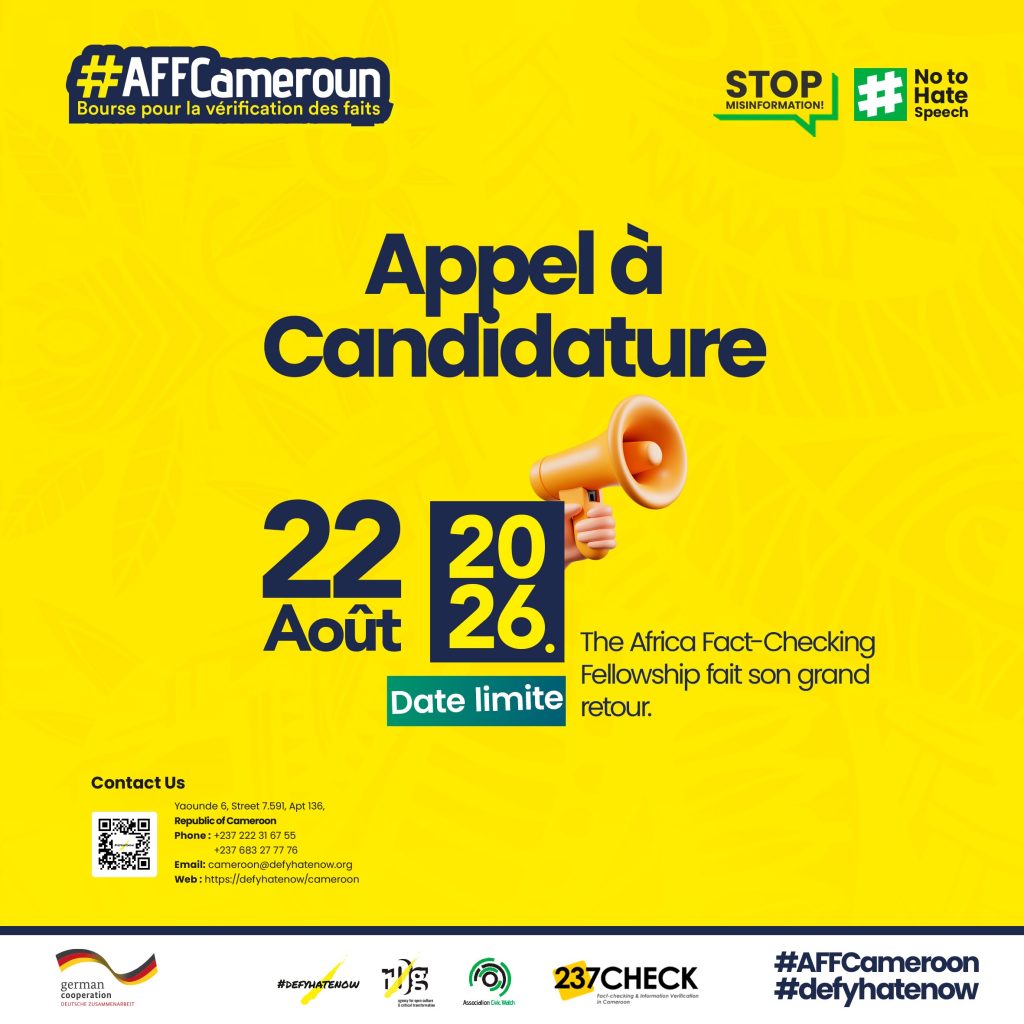 Appel à candidatures : Bourse #AFFCameroon – Saison 2, Promotion I, 2026